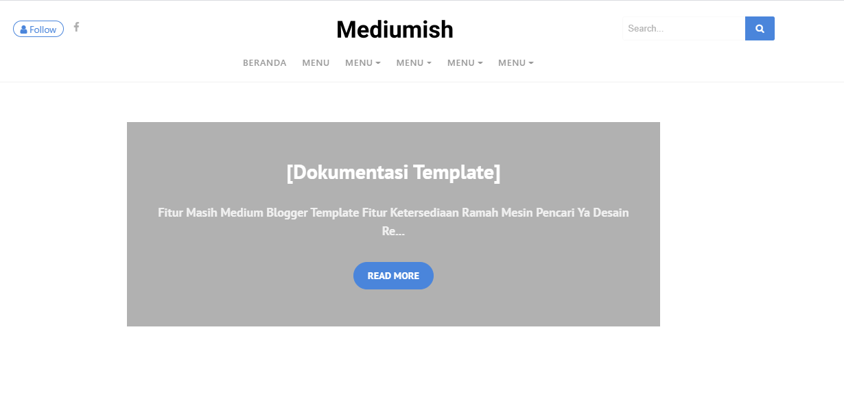 Template Blogger Mirip Mediumish
