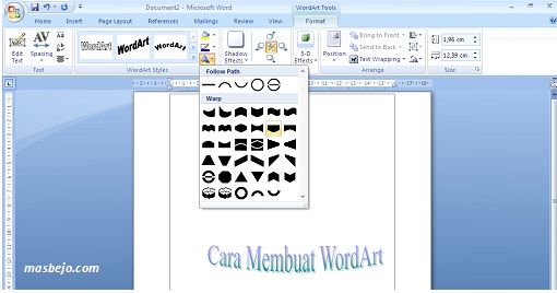 membuat wordart