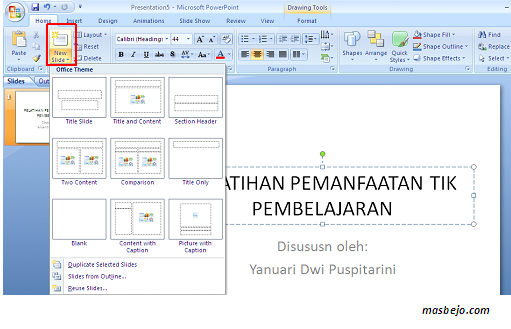 menambah slide, Cara Menambah, Menghapus, dan Menduplikasi Slide Presentasi