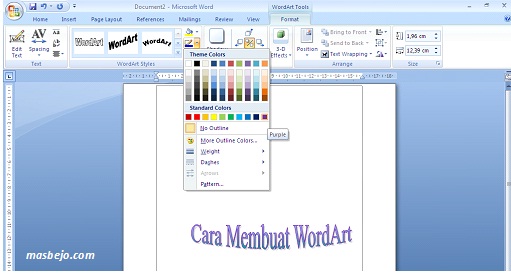 membuat wordart