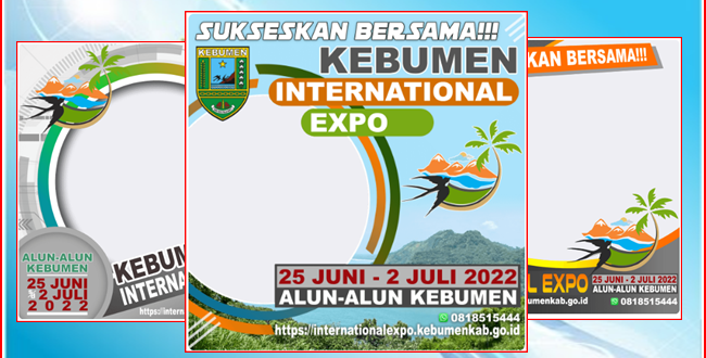 Download Gratis Twibbon Keren Kebumen Internasional Expo Tahun 2022