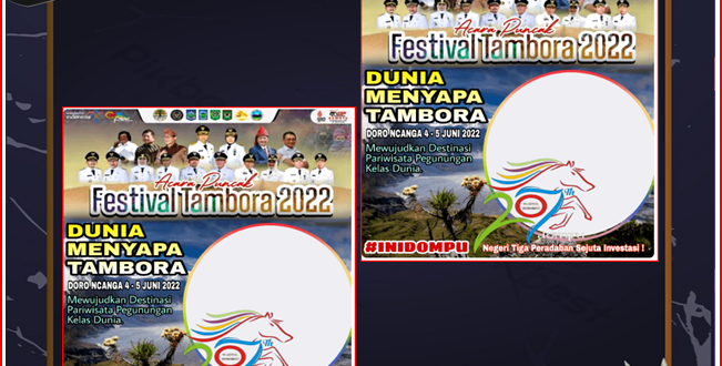 Desain Twibbon Keren Festival Tambora Tahun 2022