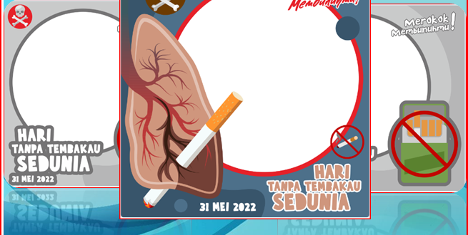 Desain Twibbon Keren Hari Tanpa Tembakau Sedunia Tahun 2022