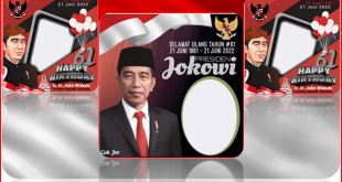 Bingkai Foto Ucapan Selamat Ulang Tahun Presiden Joko Widodo ke-61 Tahun 2022