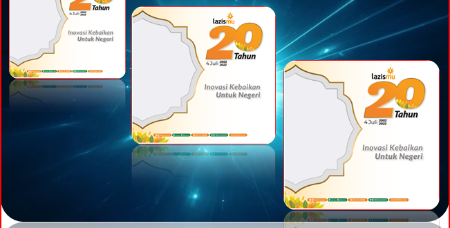 Twibbon Milad LazisMu ke-20 Tahun 2022