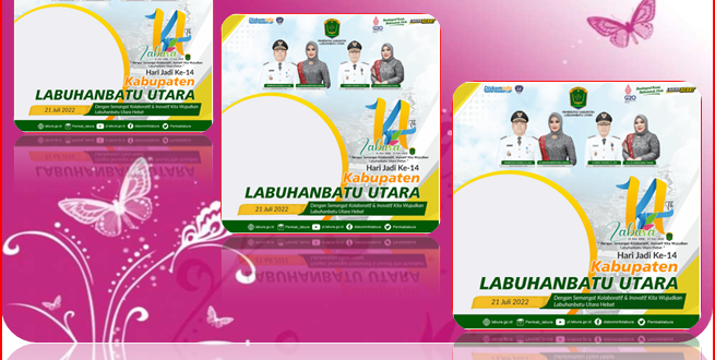 Twibbon Dirgahayu ke-14 Kabupaten Labuhanbatu Utara Tahun 2022